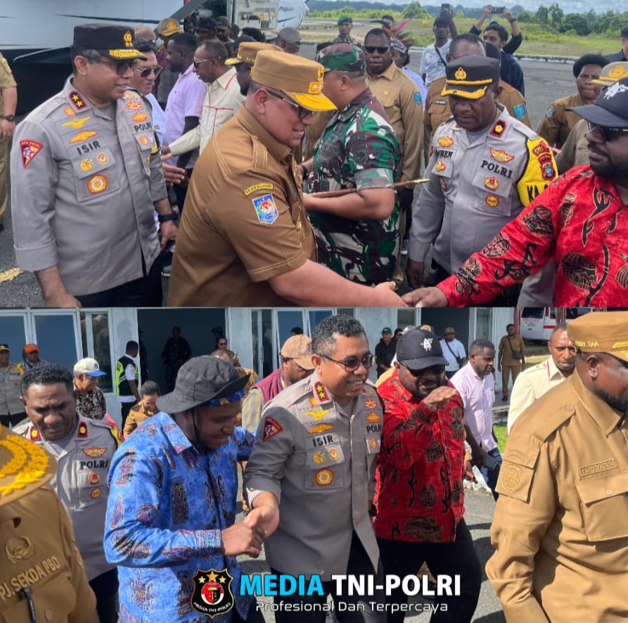 Kapolres Maybrat Sambut Safari Kunjungan Kapolda Papua Barat dan Pj Gubernur Sinergi Jelang H-2 Pilkada Serentak
