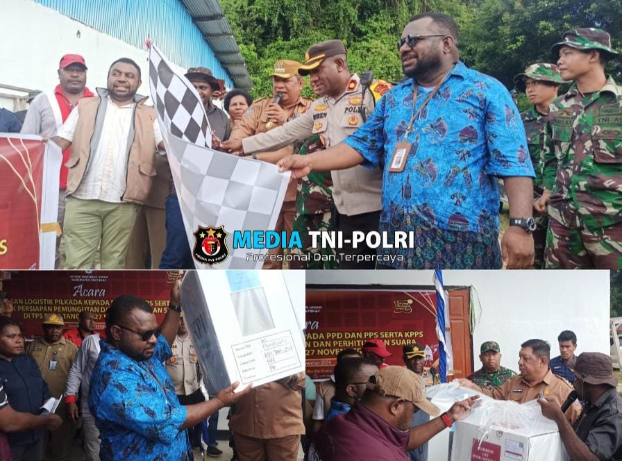 PJ Bupati Maybrat Bersama Penyelengara dan Forkompinda Lepas Pergeseran Logistik Pilkada Maybrat Secara Ketat