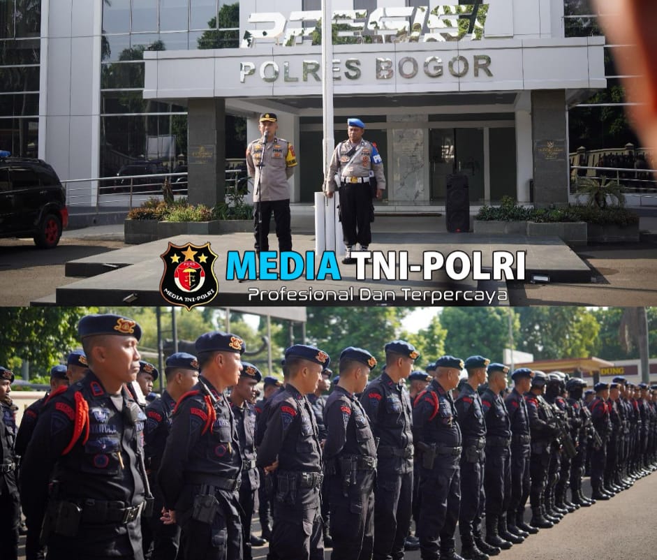 Polres Bogor Siapksn Pasukan BKO Brimob Resimen I dan Samapta Polda Jabar Dalam Persiapan Pengamanan PAM TPS Pencoblosan Pilkada Serentak Mantap Praja 2024 Wilayah Kabupaten Bogor 
