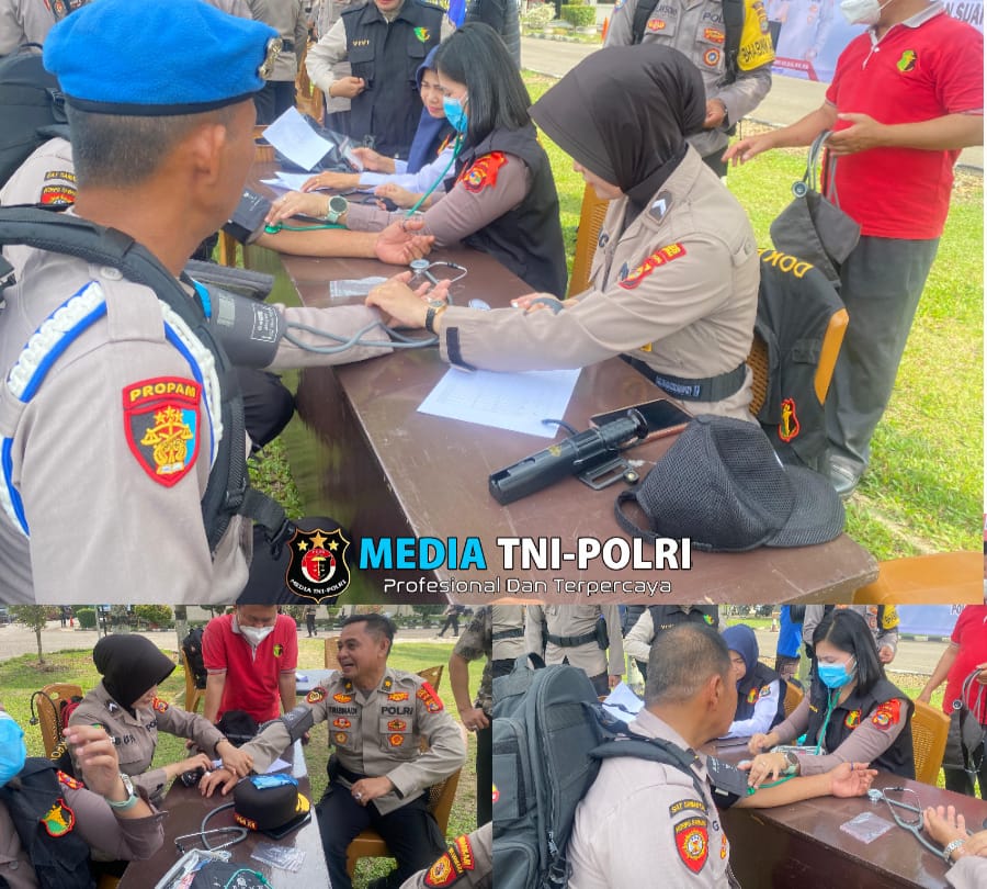 Si Dokes Polres Lampung Utara Periksa Kesehatan Personel Pam TPS Pilkada Serentak 2024