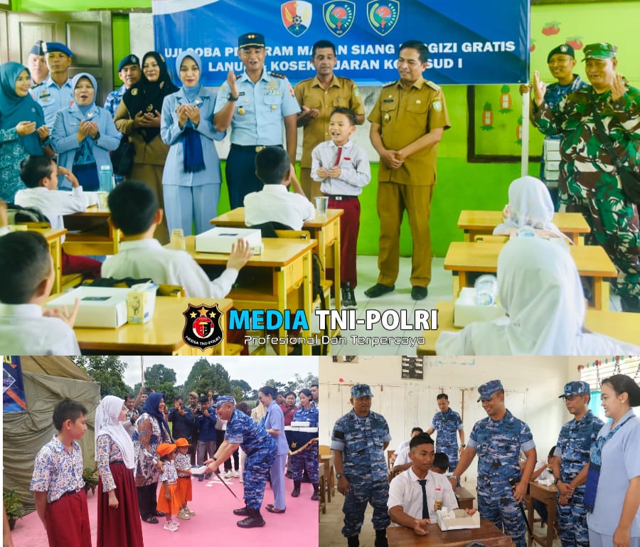 Laksanakan Program Prioritas Nasional dari Presiden RI tentang Program Makan Bergizi Gratis (MBG), Koops Udara I Beserta Jajaran Gelar Trial Serentak Makan Siang Bergizi Gratis