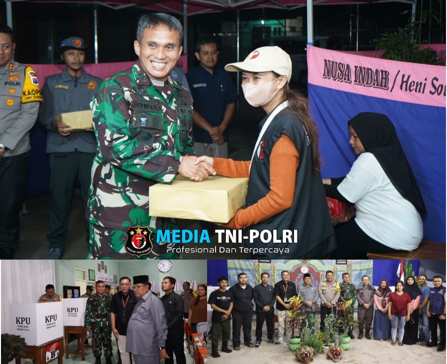 Dandim Bersama Forkopimda Kota Blitar Monitoring Kesiapan TPS Sehari Jelang Pemilu