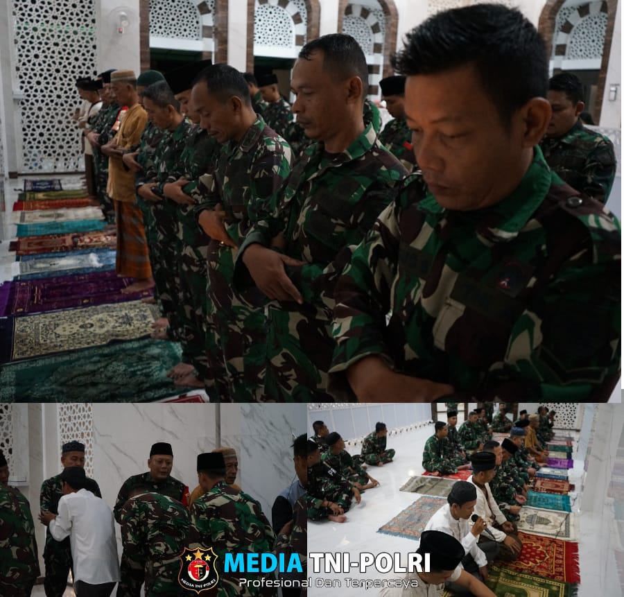 Pererat Silaturahmi, Kodim 0402/OKI Sholat Subuh Berjemaah Dimesjid Binaan
