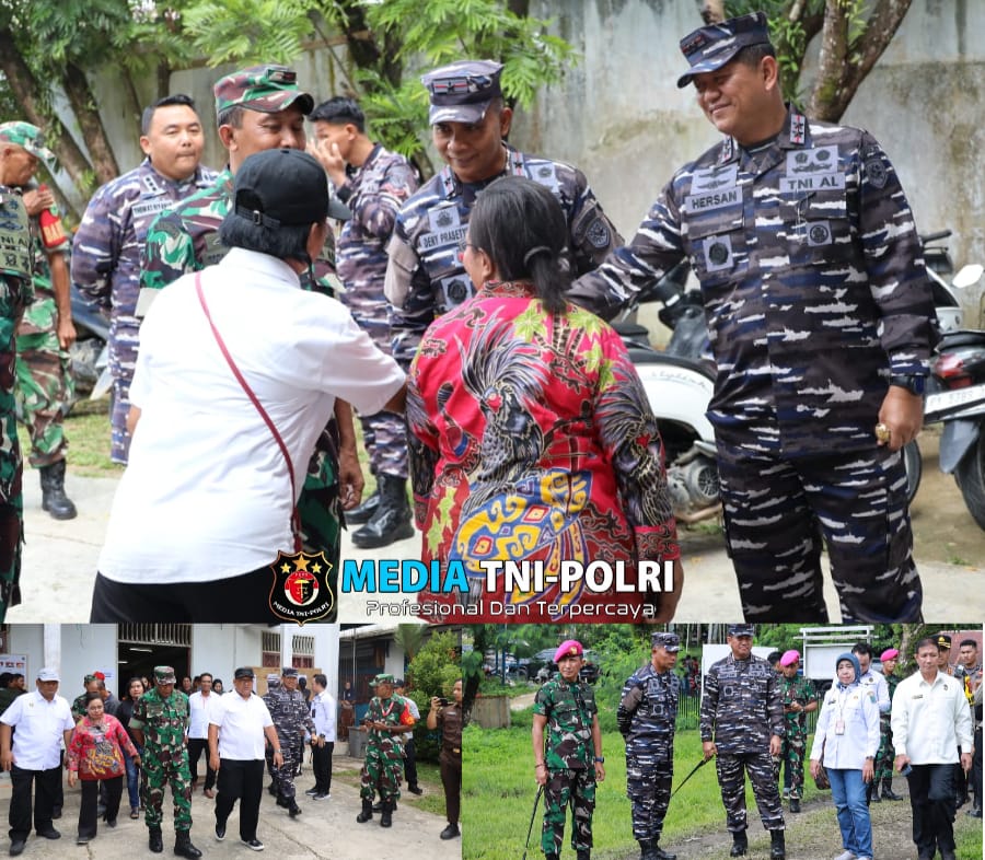 Pangkoarmada III Bersama Forkominda Provinsi PBD Tinjau Pemungutan Suara Pilkada