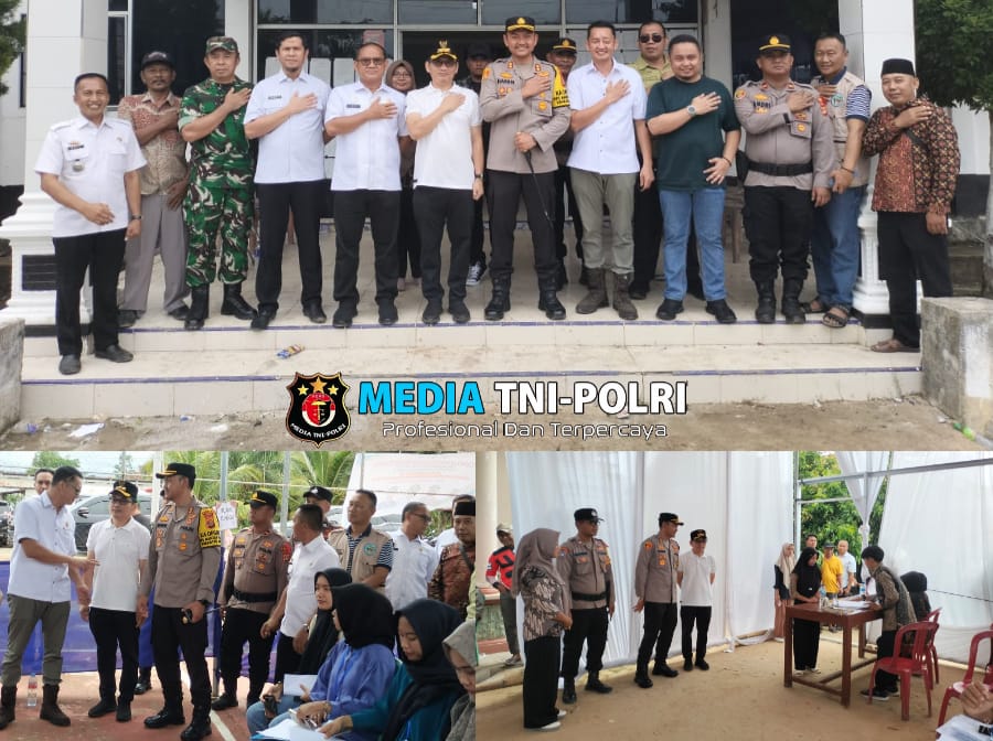 Kapolres Mesuji Bersama Pj Bupati dan Forkopimda Lakukan Pemantauan ke TPS – TPS dan PPK di Kabupaten Mesuji