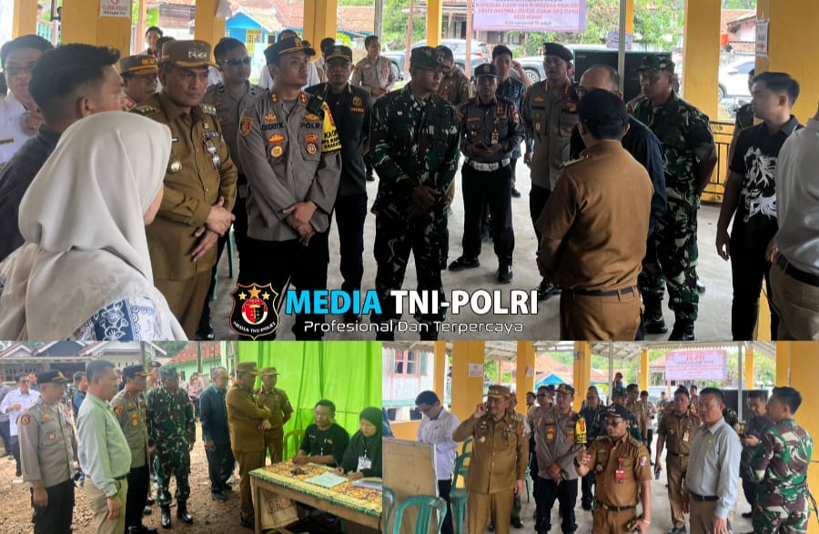 Pastikan Keamanan, Kapolres Lampung Utara Bersama Forkopimda Tinjauan Langsung Pemungutan Suara Pilkada Serentak di TPS