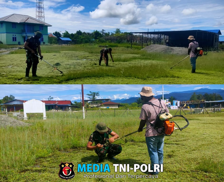 Warga Sagapusatu Antusias Kerja Bakti Bersama Habema