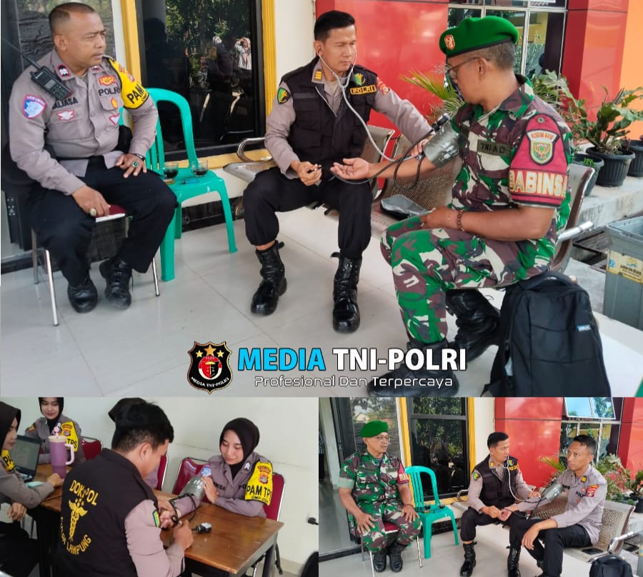 Polda Lampung Beri Layanan Kesehatan Anggota Pengamanan dan Petugas Pemilu Agar Tetap Prima