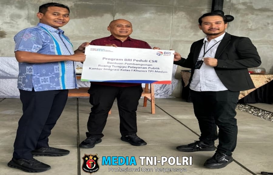 BRI Cabang Medan Gatot Subroto Salurkan CSR Kepada Imigrasi Kelas I Khusus TPI Medan