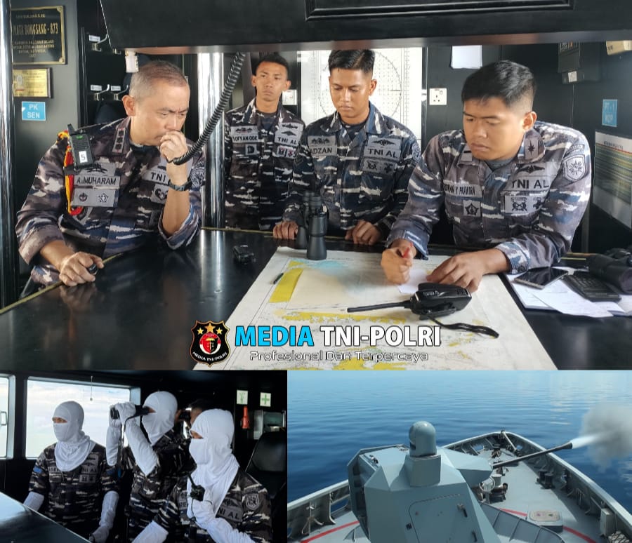 Empat Unsur KRI Koarmada lll Kompetisi Adu Tembak Artileri