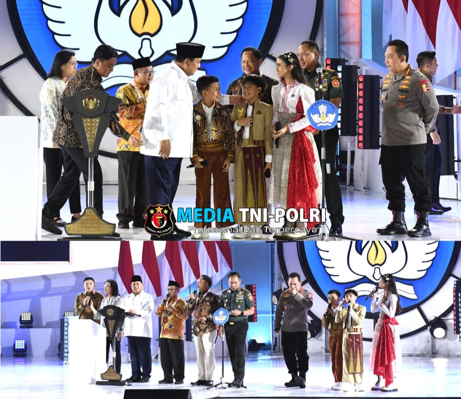 Panglima TNI Dampingi Presiden RI Pada Acara Puncak Peringatan Hari Guru Nasional Tahun 2024