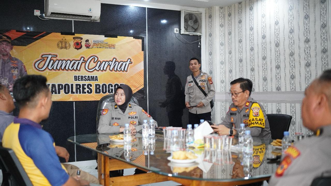Program Jumat Curhat Polres Bogor Dengarkan Keluhan Masyarakat Terkait Kamtibmas Di Wilayah Kabupaten Bogor Untuk Mencari Solusi