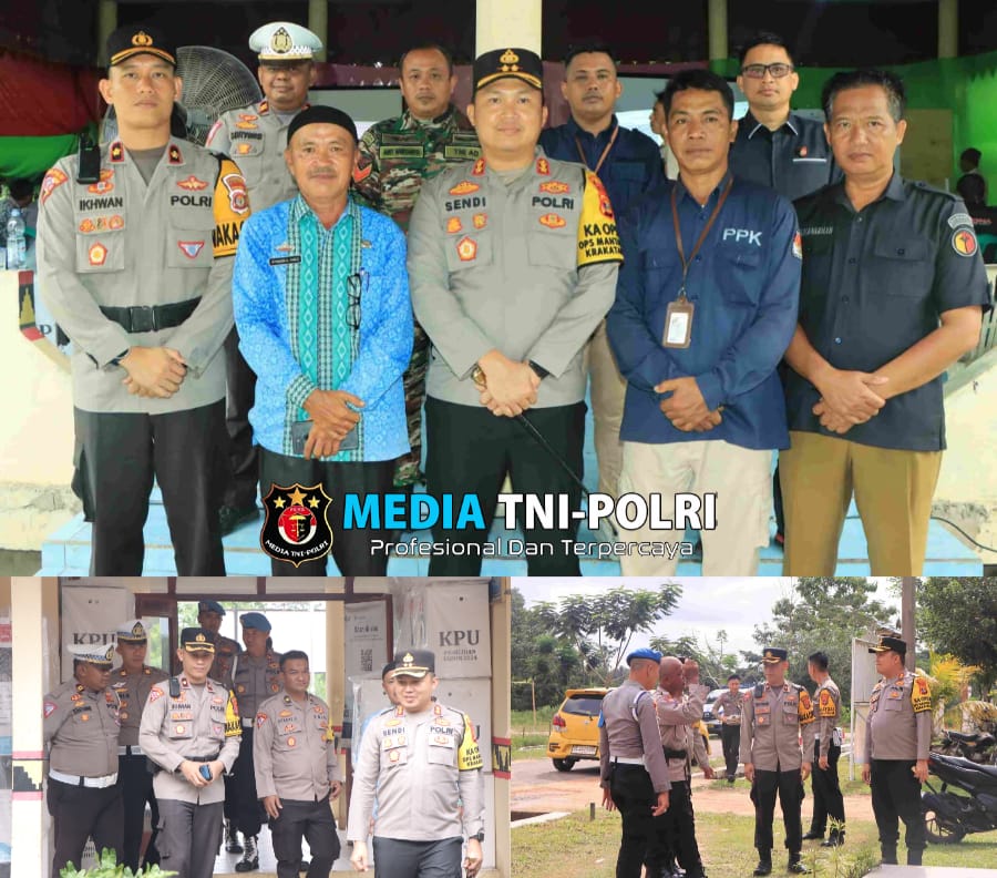 Kapolres Tulang Bawang Barat Cek Rekapitulasi Hasil Penghitungan Perolehan Suara Di PPK
