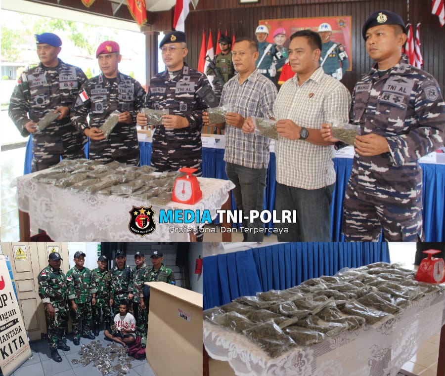 Selamatkan Generasi Muda, Prajurit Petarung Pasmar 3 Kembali Gagalkan Penyelundupan Ganja Di Pelabuhan Jayapura
