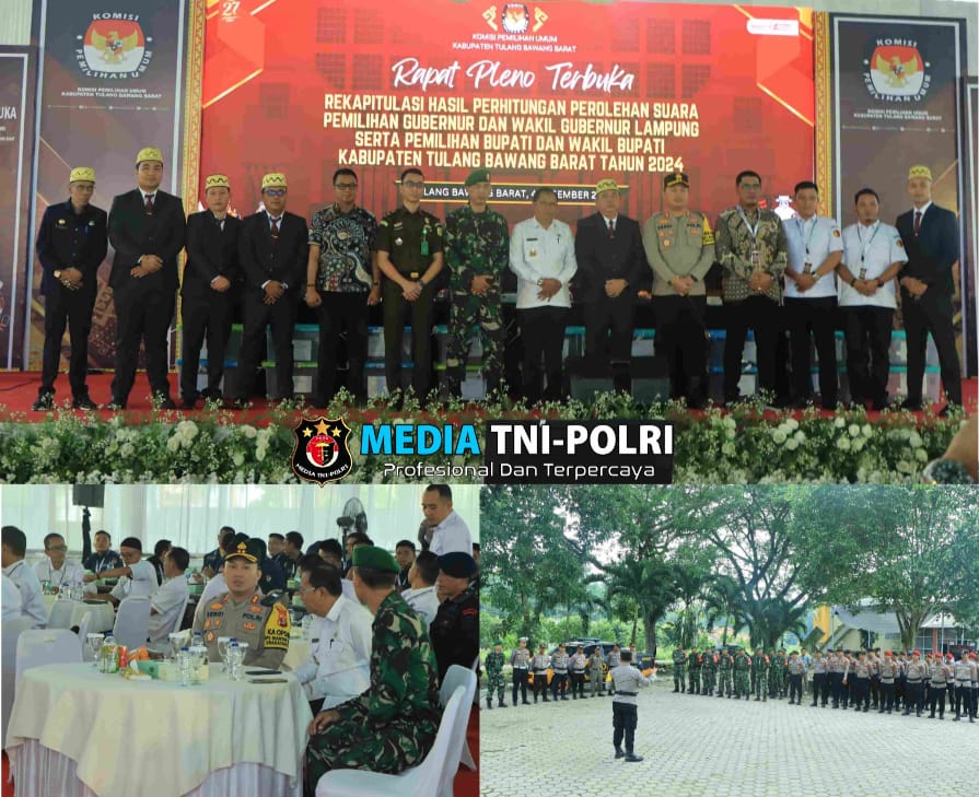 Polres Tulang Bawang Barat Siagakan Ratusan Personel Amankan Rapat Pleno Pilkada Tingkat Kabupaten