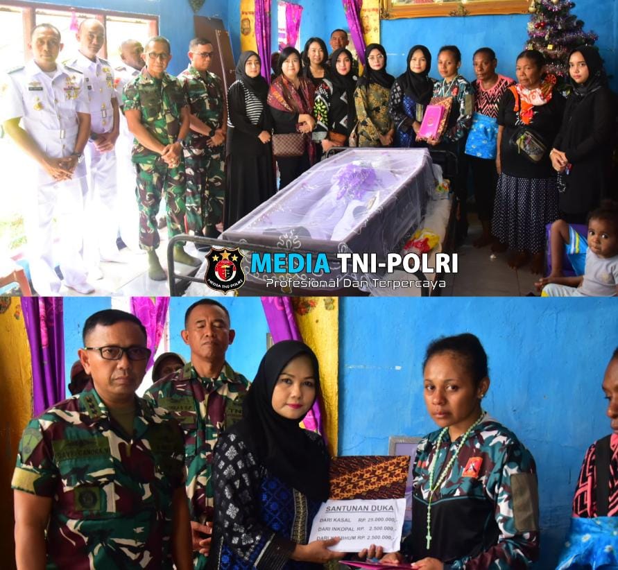 Turut Berduka cita, Komandan Pasmar 3 Melayat Ke Rumah Duka Anggotanya