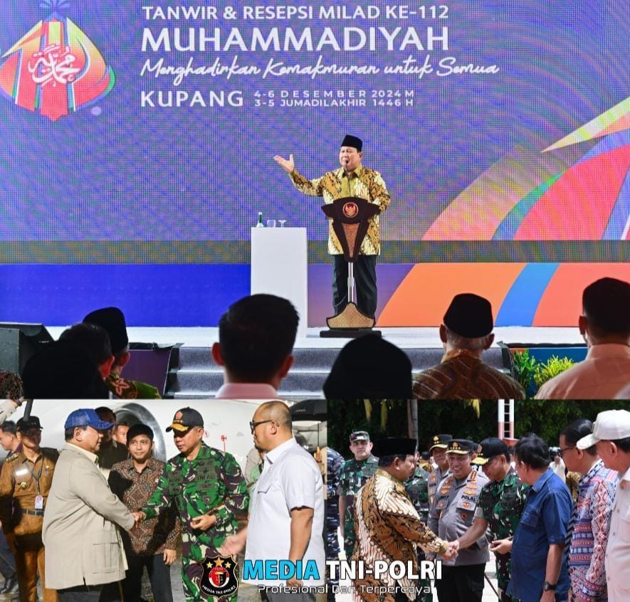 Panglima TNI Dampingi Presiden RI Hadiri Pembukaan Tanwir Dan Resepsi Milad Ke-112 Muhammadiyah