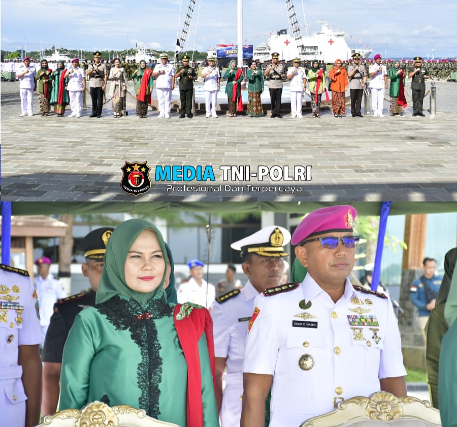 Wadan Pasmar 3 Hadiri Upacara Peringatan Hari Armada RI Tahun 2024 di Sorong