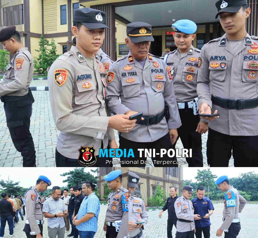 Polres Tulang Bawang Barat, Sidak Rutin Handphone Personil untuk Cegah Keterlibatan Judi Online