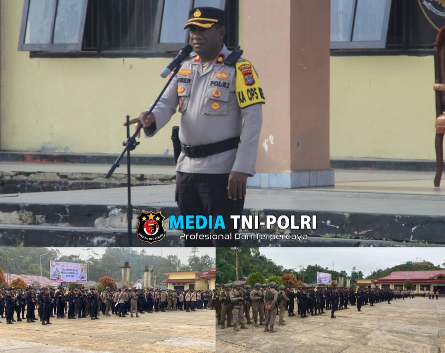 Gabungan Personel BKO Brimob dan Polres Maybrat Diterjunkan untuk Amankan PSU di 8 TPS