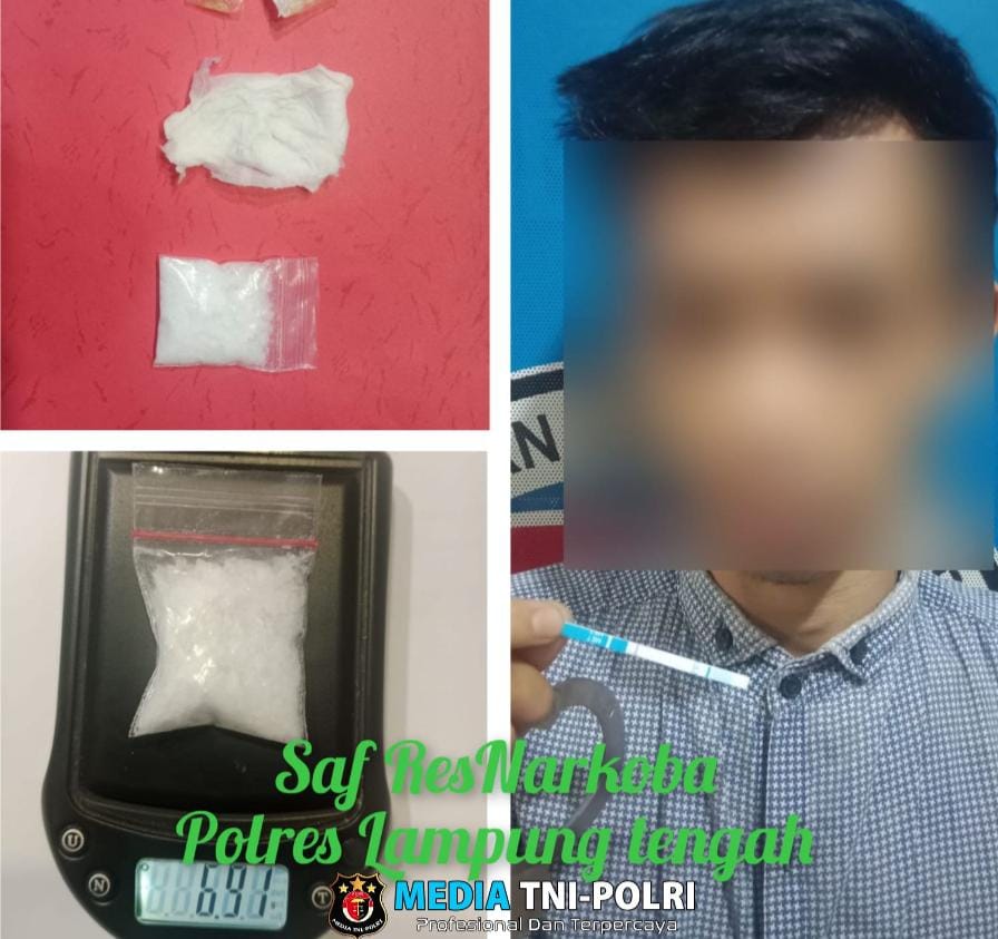 Polres Lampung Tengah Berhasil Ungkap Kasus Narkoba, 1 Pelaku Diamankan