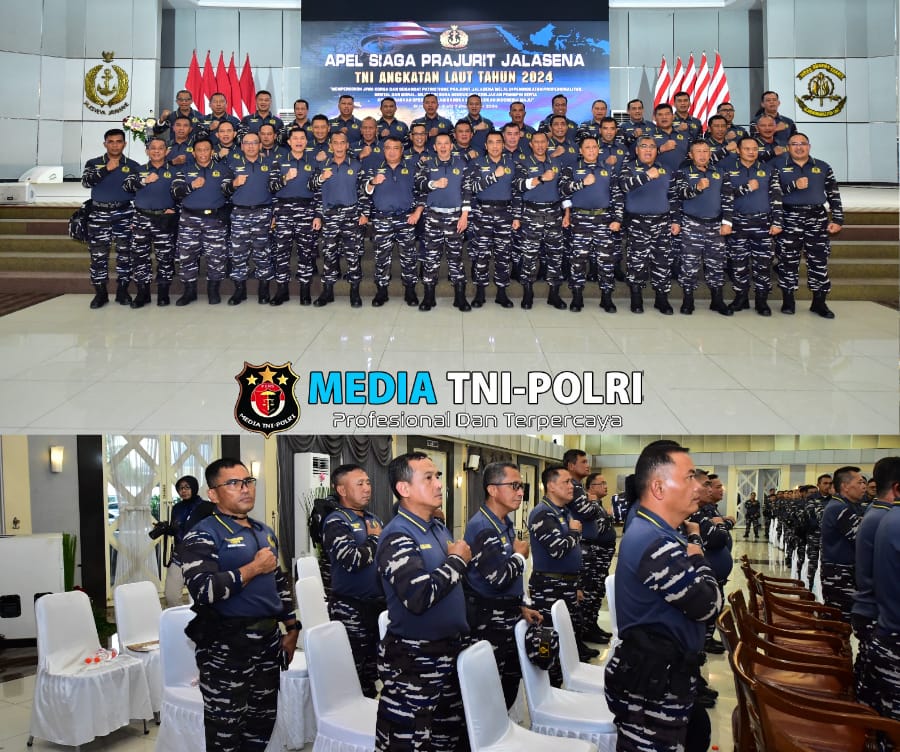 Komandan Pasmar 3 Ikuti Apel Siaga Prajurit Jalasena TNI AL Tahun 2024