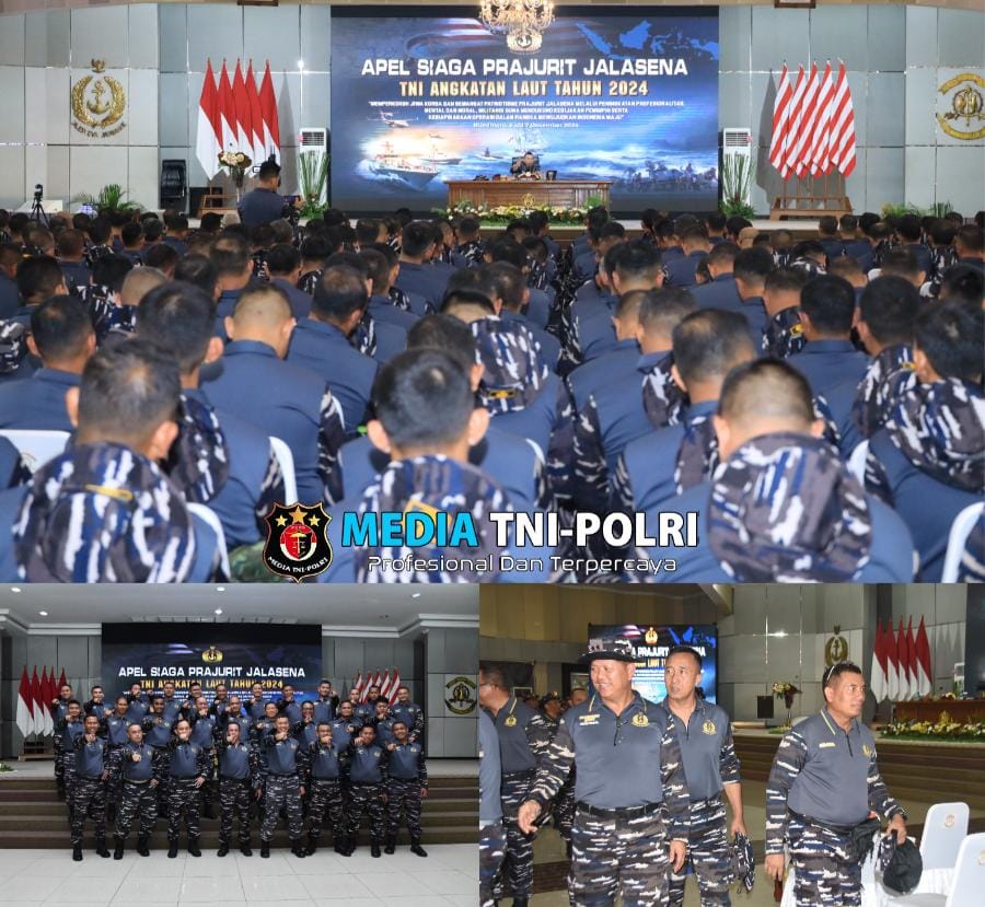 Perkokoh Persaudaraan Prajurit Jalasenana, Pangkoarmada III Mengikuti Apel Siaga TNI AL di Surabaya