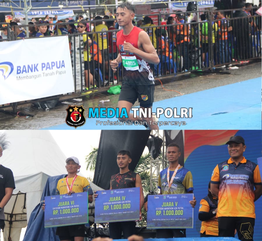 Sukses Gemilang, Atlet Lari Pasmar 3 Raih 5 Besar Kejuaraan Lari 42 KM
