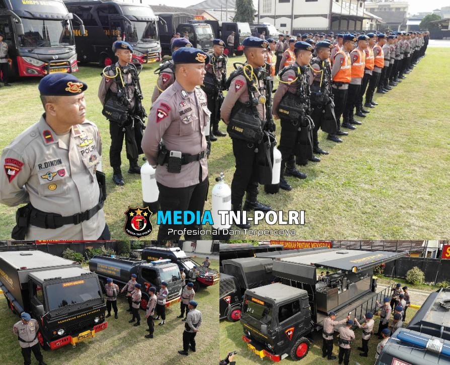 Brimob Polda Lampung Siaga Hadapi Cuaca Buruk, Personel dan Peralatan Disiapkan