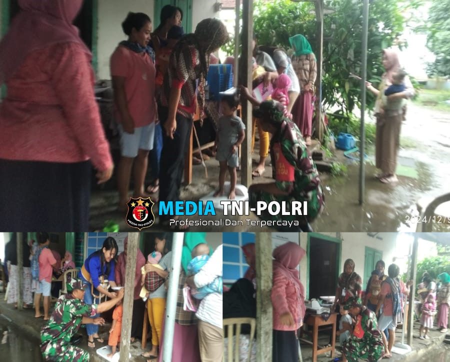 Peran Aktif Babinsa Kelurahan Jegu Dalam Pencegahan Stunting Bersama Bidan Dan Kader Posyandu