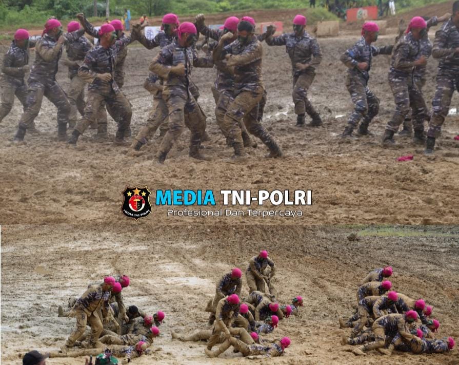 Demontrasi Beladiri Chadrick Pasmar 3, Tampil Memukau di Grasstrack Pangkoarmada III Championship 2024