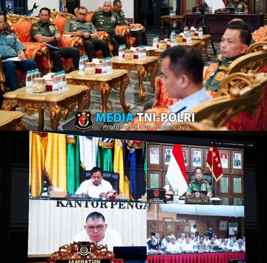 Panglima TNI Ikuti Rapat Virtual Bersama Presiden RI Bahas Pengendalian Inflasi dan Kebijakan Upah Minimum Tahun 2025