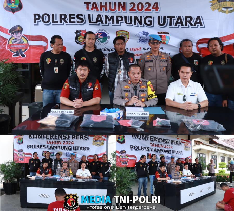 Gerak Cepat, Polres Lampung Utara Amankan Pelaku Pembakar Terhadap Gudang ATK Kantor Pajak Kotabumi