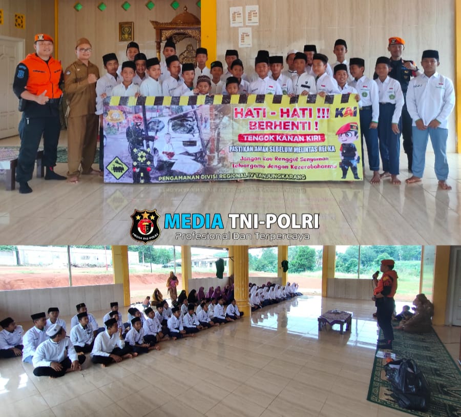 Polsuska Wilayah B PT. KAI Drive IV Tanjungkarang Sosialisasi Keamanan dan Keselamatan Perjalanan Kereta Api