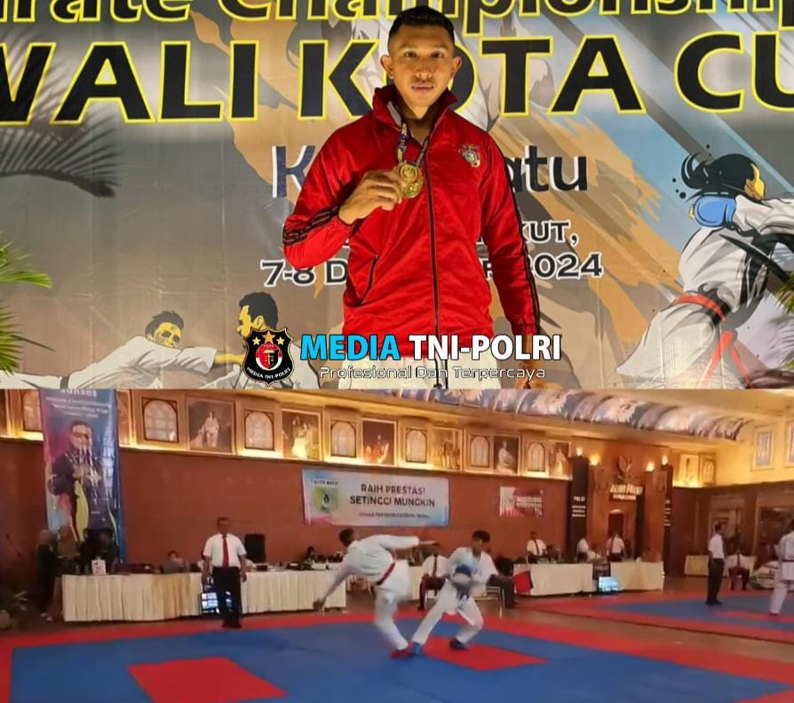 Atlet Karate Pasmar 3 Kumite-75 Kg Sabet Medali Emas Pada Open Tournament Karate Championship 1st Walikota CUP Kota Batu 2024