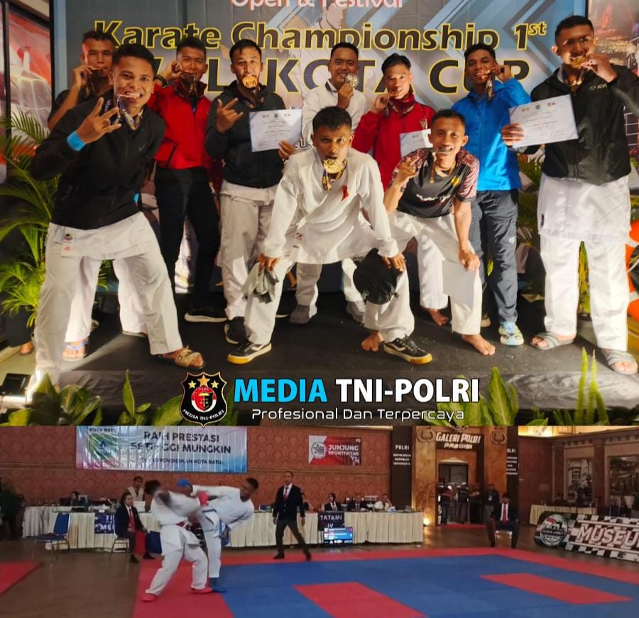 Karateka Pasmar 3 Sabet 11 Medali di Ajang Open Tournament Karate Championship 1st Walikota CUP Kota Batu 2024