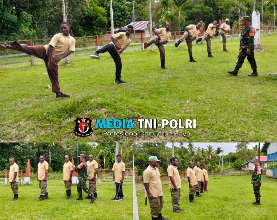 Babinsa Koramil 1707-05/Ulilin Latih Linmas Kampung Selil