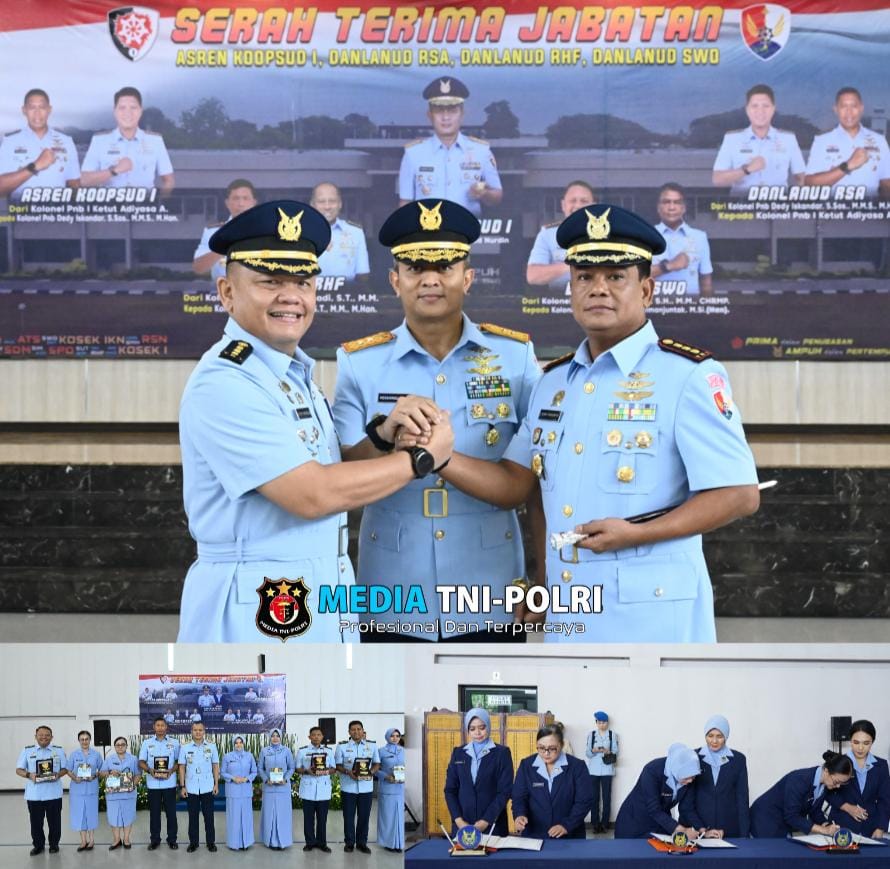 Pangkoops Udara I Pimpin Sertijab Asren Koops Udara I dan Tiga Danlanud Wilayah Sumatera.
