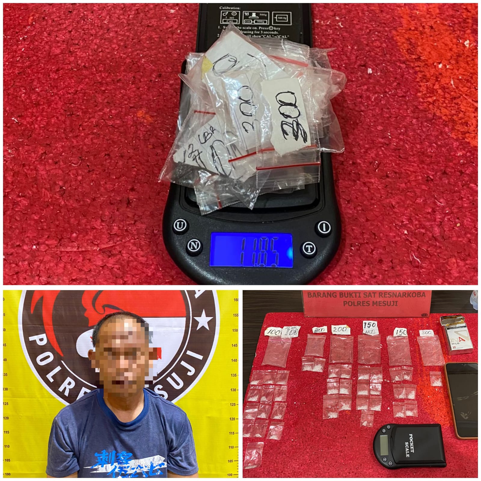 Sat Res Narkoba Polres Mesuji Grebek Rumah Seorang Pengedar Narkoba dan Berhasil Amankan Pelaku Serta Barang Bukti