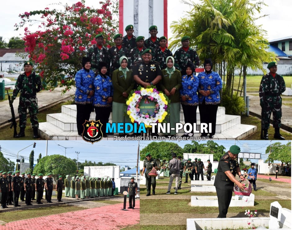 Sambut Hari Juang TNI AD ke-79, Dandim Merauke dan Anggota Serta Persit Ikuti Ziarah Rombongan