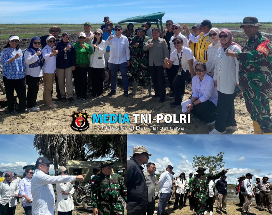 Letkol Inf Johny Nofriady Dampingi Staf Presiden Tinjau Lahan Pertanian di Kab. Merauke