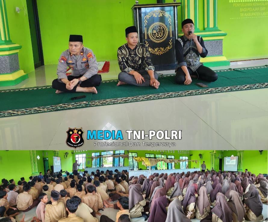 Kunjungi MTS Ma’arif Punggur, Sat Binmas Polres Lampung Tengah Lakukan Pembinaan