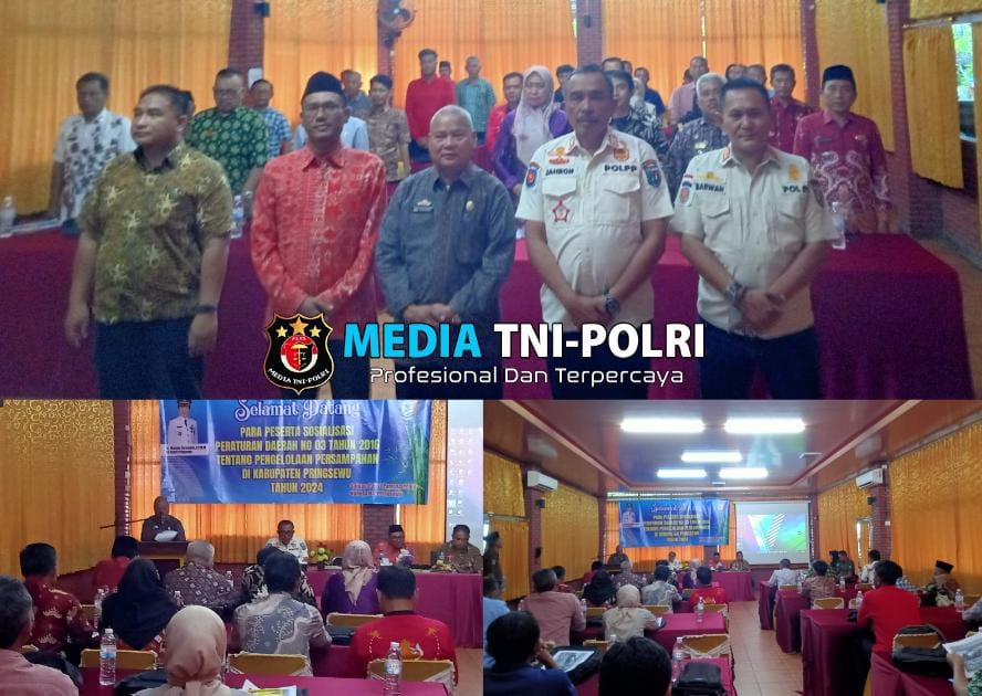 Satuan Polisi Pamong Praja Kabupaten Pringsewu Sosialisasikan Pengelolaan Persampahan