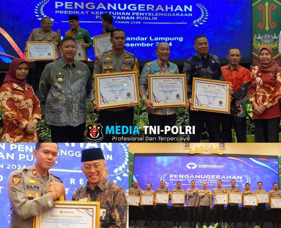 Polres Tanggamus Raih Penghargaan Ombudsman atas Pelayanan Publik Tahun 2024