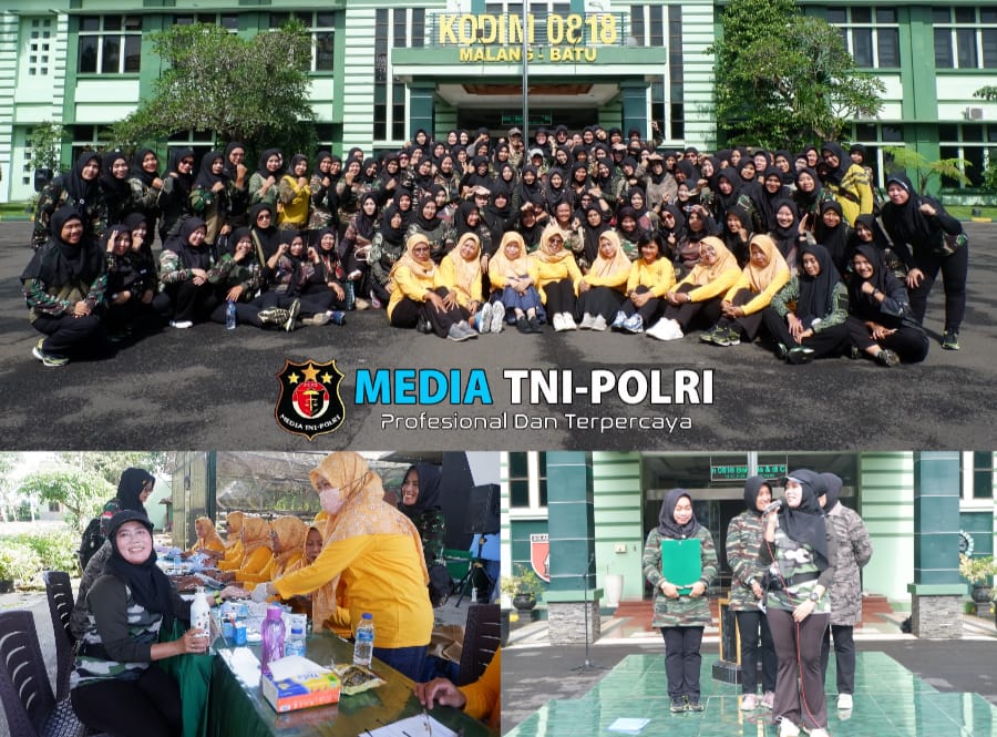 Persit Kartika Chandra Kirana Cabang XXXII Gelar Olahraga Bersama dan Pemeriksaan Kesehatan Rutin di Malang-Batu