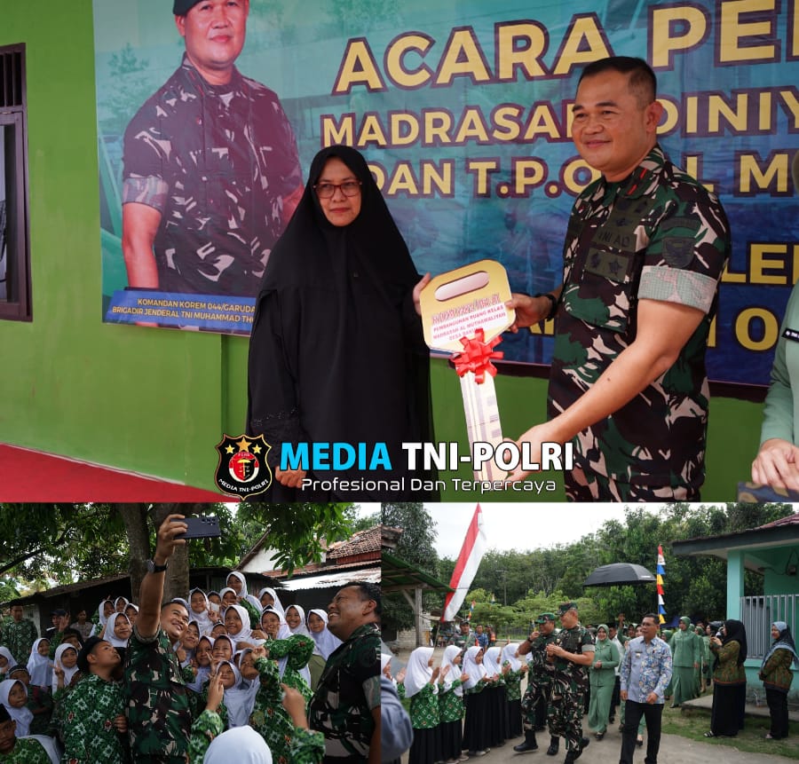 Danrem 044/Gapo Meresmikan Madrasah di Wilayah Ogan Ilir
