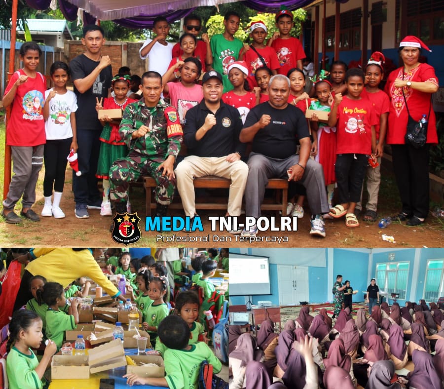 Peringati Hari Juang TNI AD Ke-79, Kodim 1707/Merauke Bersama Kementerian Kelautan dan Perikanan RI Gelar Makan Bergizi Gratis