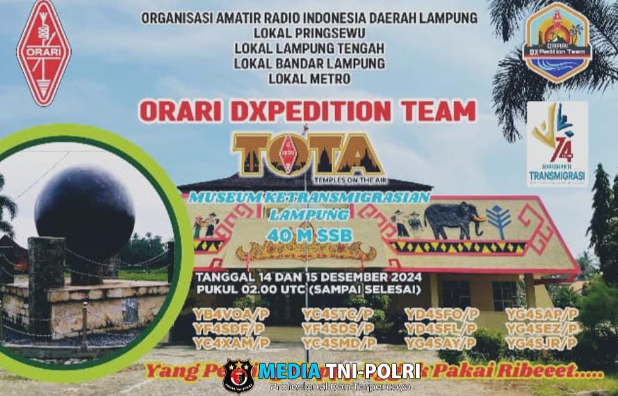 Hari Bhakti Transmigrasi ke-74, ORARI DXpedition Gelar TOTA