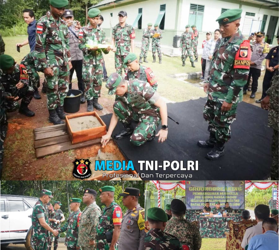 Pangdam V/Brw Ground breaking Pembangunan Musholla di Pos Gabma