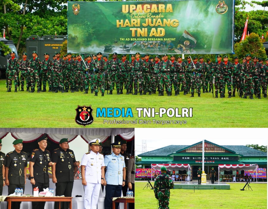 Dandim 1707/Merauke dan Anggota Mengikuti Upacara Hari Juang TNI AD ke-79